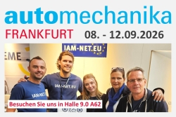 Besuchen Sie uns auf der Automechanika Halle 9.0 A62