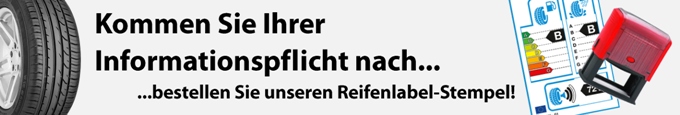 Hier Reifenlabel-Stempel bestellen